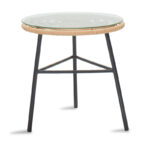 Lounge Gaus-Naoki set 3pcs metal black-pe natural. - Image 3