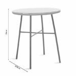 Dining set 3pcs Gaus-Naoki metal black-pe natural. - Слика 5