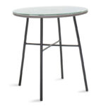 Dining set 3pcs Gaus-Naoki metal black pe gray - Image 2