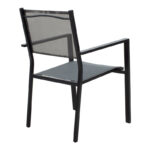 Garden dining room Nares-Moly set 7pcs aluminum black-textilene gray - Image 3