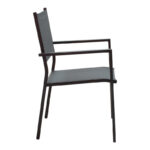 Garden dining room Nares-Moly set 7pcs aluminum black-textilene gray - Image 4