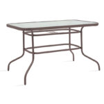 Dining table Ensure-Obbi set 7pcs metal-pe brown - Слика 2