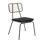 Naoki dining set 3pcs metal black--pe gray - Слика 3