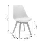 Julita-Gaston dining table set of 5 in natural and black D80x73cm - Слика 5