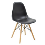 Dining room Natali-Julita set 5pcs black-natural 120x80x76cm - Слика 3