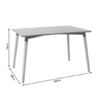 Dining room Natali-Julita set 5pcs black-natural 120x80x76cm - Слика 4