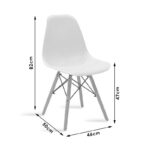 Dining room Natali-Julita set 5pcs black-natural 120x80x76cm - Слика 5