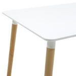 Dining table Natali-Gaston set of 5 pieces white in white-natural shade 120x80x73cm - Слика 6