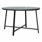 Gianno-Parker dining set 5pcs black marble-black D120χ76cm - Слика 2