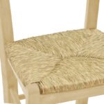 Coffee shop chair with mat Crossed unpainted wood 42x40x89cm - Слика 5