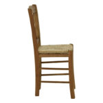 Coffee shop chair with mat Crossed walnut wood 42x40x89cm - Image 3