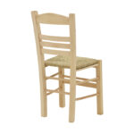 Coffee shop chair with mat Sergeant unpainted wood 42x40x89cm - Слика 2