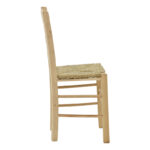 Coffee shop chair with mat Sergeant unpainted wood 42x40x89cm - Слика 3