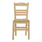 Coffee shop chair with mat Sergeant unpainted wood 42x40x89cm - Слика 4