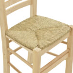 Coffee shop chair with mat Sergeant unpainted wood 42x40x89cm - Слика 5