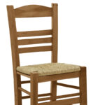 Coffee shop chair with mat Ronson-Charchie walnut wood 42x40x89cm - Image 6