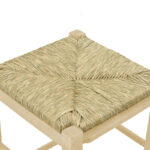 Coffee shop stool without width with mat Bodier-Charchie I unpainted wood 35x35x78cm - Слика 3