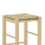 Coffee shop stool without width with mat Bodier-Charchie I unpainted wood 35x35x78cm - Слика 4