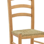 Coffee shop chair with mat Marf-Charchie solid beech wood polish walnut 41x42x92cm - Слика 5