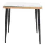 Naoki G dining table set of 5 natural rattan-black metal-glass 80x80x78cm - Слика 3