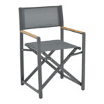 Mabu-Synergy dining table set of 3 anthracite aluminum and plywood in natural color 80x80x74cm - Image 2