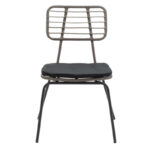 Dining table Naoki - Kliton set of 5 anthracite aluminum and metal in black shade 80x80x74cm - Image 3