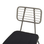 Dining table Naoki - Kliton set of 5 anthracite aluminum and metal in black shade 80x80x74cm - Image 6