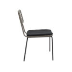 Dining table Naoki - Kliton set of 3 anthracite aluminum and metal in black shade 80x80x74cm - Слика 5