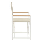 Dining table Kliton - Mabu set of 5 aluminum in white shade 80x80x74cm - Image 4