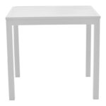Zacreta-Kliton dining table set of 5 pcs aluminum in white shade 80x80x74cm - Image 6