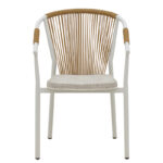 Dining table Kliton - Convince set of 5 aluminum in white shade 150x80x74cm - Слика 5