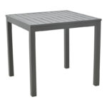 Dining table Moly - Kliton I set of 3 anthracite aluminum and textilene in anthracite shade 80x80x74cm - Image 5