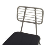 Dining table Naoki-Kliton A set of 5 black metal and anthracite aluminum 150x80x74cm - Image 6