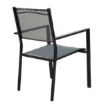 Dining table Moly-Kliton A set of 5 aluminum and anthracite textilene 150x80x74cm - Слика 3