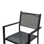 Dining table Moly-Kliton A set of 5 aluminum and anthracite textilene 150x80x74cm - Слика 6