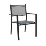 Dining table Moly-Kliton A set of 7 aluminum and anthracite textilene 150x80x74cm - Слика 2