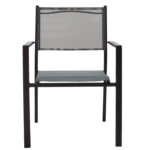 Dining table Moly-Kliton A set of 7 aluminum and anthracite textilene 150x80x74cm - Слика 5