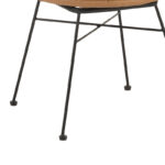 Thorio-Felicia dining table set of 7 anthracite aluminum and plywood in a natural shade 160x90x75cm - Image 6