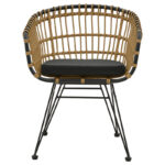 Kliton-Naoki A dining table set of 3 anthracite aluminum and metal in black shade 80x80x74cm - Image 5