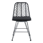 Kliton-Naoki dining table set of 3 anthracite aluminum and metal in black shade 80x80x74cm - Слика 3