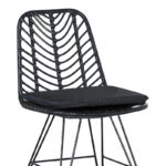 Kliton-Naoki dining table set of 3 anthracite aluminum and metal in black shade 80x80x74cm - Слика 4