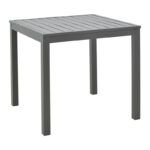 Kliton-Naoki dining table set of 3 anthracite aluminum and metal in black shade 80x80x74cm - Слика 5