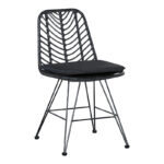 Kliton-Naoki dining table set of 5 anthracite aluminum and metal in black shade 80x80x74cm - Слика 2