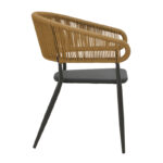 Dining table Kliton-Raven set of 3 aluminum in anthracite shade 80x80x74cm - Image 4