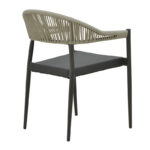 Dining table Kliton- Elation set of 3 aluminum in anthracite shade 80x80x74cm - Слика 3