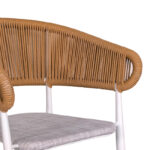 Dining table Kliton-Raven set of 7 aluminum in white shade 150x80x74cm - Слика 3