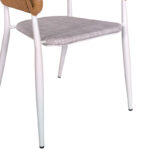 Dining table Kliton-Raven set of 7 aluminum in white shade 150x80x74cm - Слика 4