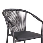 Dining table Convince - Kliton A set of 5 aluminum in anthracite shade 150x80x74cm - Image 3