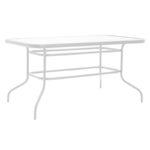 Valor-Confidence dining table set of 5 white metal 140x80x70cm - Слика 2