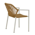 Dining table Nares-Lush B set of 7 white aluminum and plywood in a natural shade 180x90x72.5cm - Слика 6